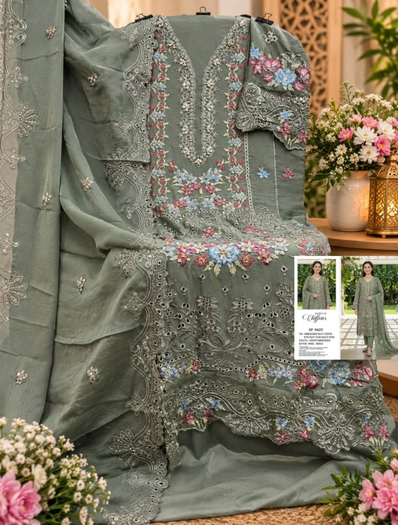 Sf 5622 A To D By Shree Chiffon Pakistani Salwar Suits